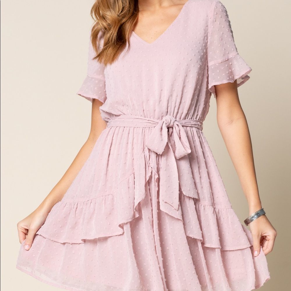 Doe and Rae Women’s Rose Ruffle Dress
